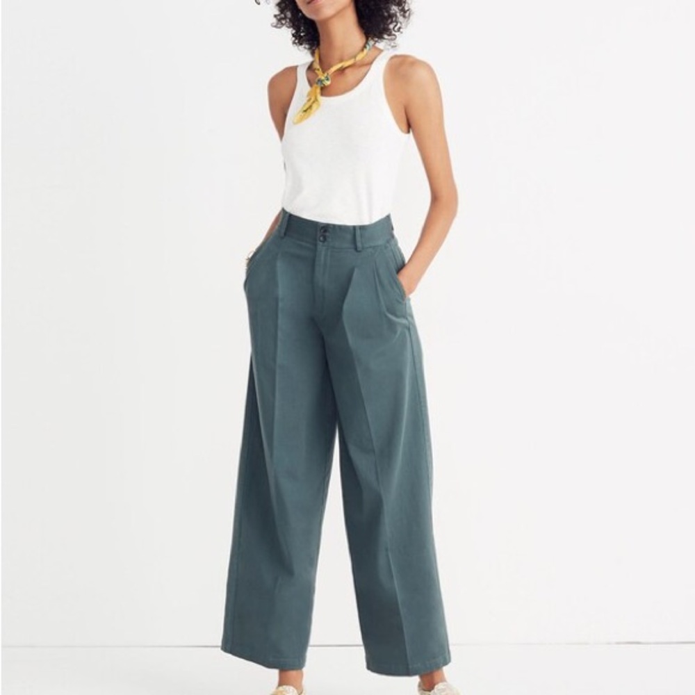 Madewell Olive Green Buttoned Pants